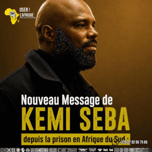 Nouveau message de Kemi Seba depuis la prison défiance, résistance et appel à la mobilisation